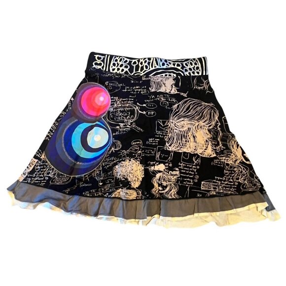 Desigual Dresses & Skirts - Desigual Italy Whimsigothic Printed Midi Skirt